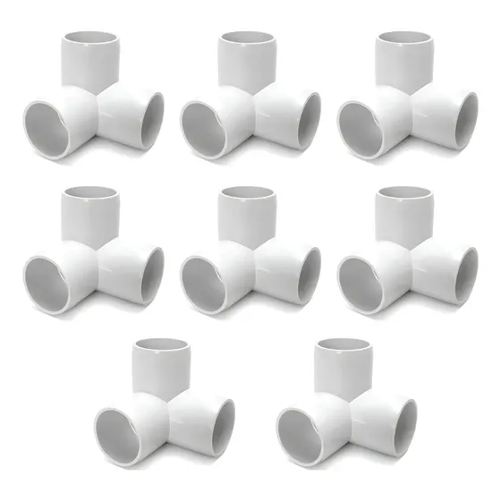 Pack 8 Codos Pvc 3 Vías 1/2  PuLG - Unidad a $7000
