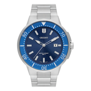 Relógio Orient Masculino Mbss1465 D1sx Azul Aço + Correia Prateado Bisel Prateado Relógio Orient Masculino Mbss1465 D1sx Azul Aço + Correia Prateado Bisel Prateado