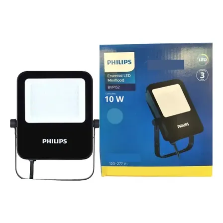 Refletor Led Philips 10w 3000k 950lmns Bvp152 Quente Eq 100w Cor Da Carcaça Preto Cor Da Luz Branco-quente 127/220v