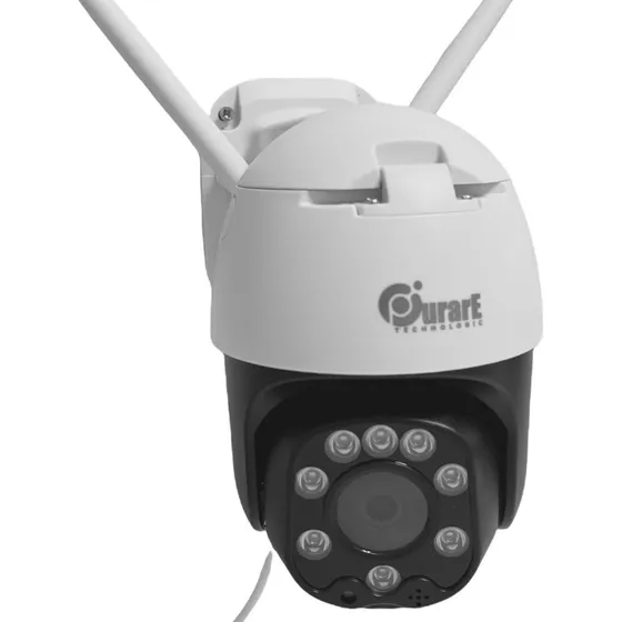 Cámara de seguridad Purare Technologic Cronos con resolución 2MP visión nocturna incluida color blanco