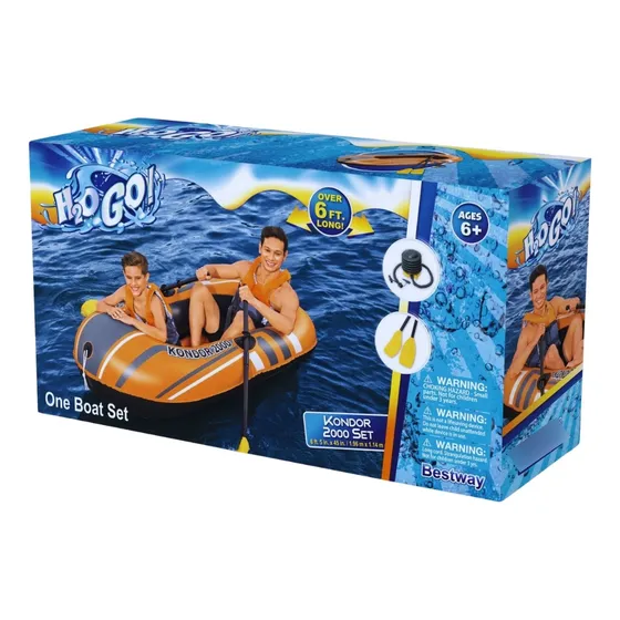 Bote Inflable Con Remos Y Bomba De Aire - Marca Bestway