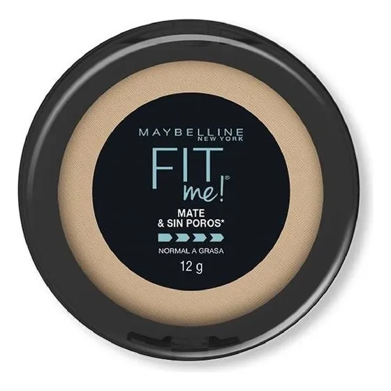 Base De Maquillaje En Polvo Compacto Maybelline Fit Me! Mate & Sin Poros Maybelline Fit Me Mate & Sin Poros Tono Natural Beige - 12ml 12g