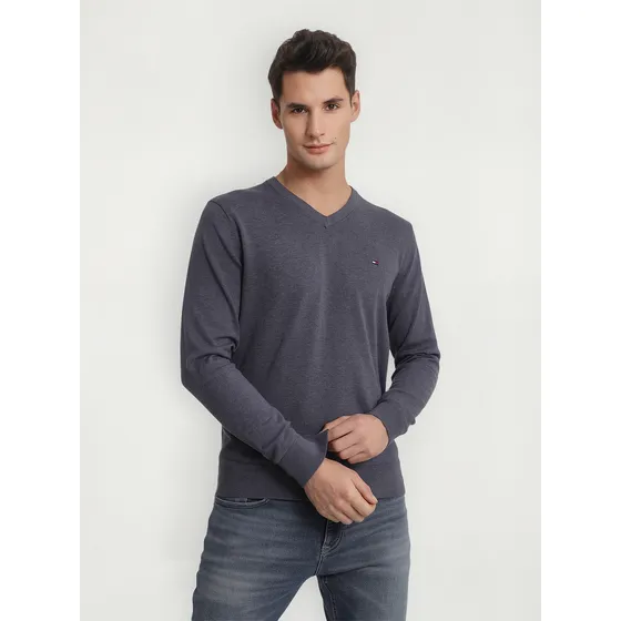 Saco Azul Essential De Cuello V Tommy Hilfiger