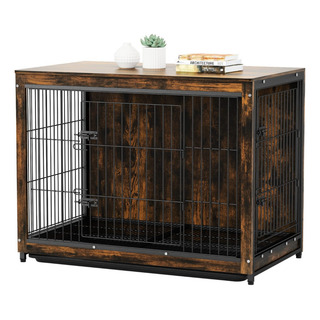 Jaula Para Perro Grande De Madera Mueble Con Metal Y Charola Jaula Para Perro Grande De Madera Mueble Con Metal Y Charola