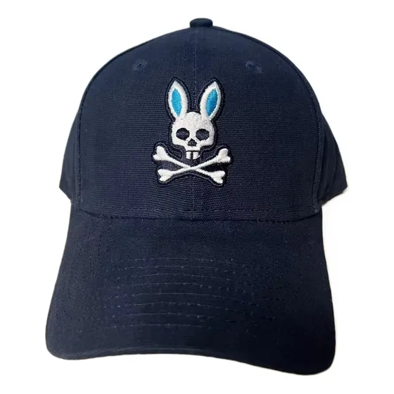 Gorra De Béisbol Con Visera De Psycho Bunny, Color Azul Mari