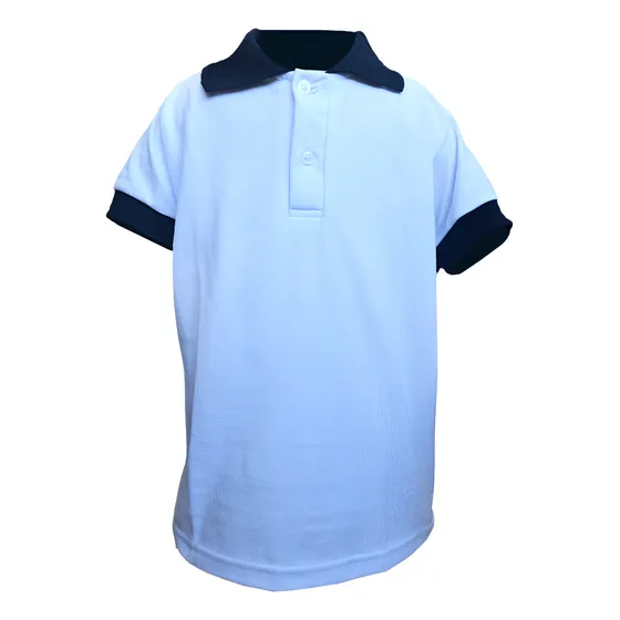 Chomba Uniforme Colegial Cuello Y Puño Marino Talles 4 Al 12