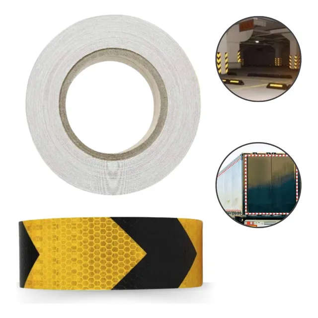 Rolo Faixa Refletiva Seta Listra Para Sinalização 5cm X 5m 