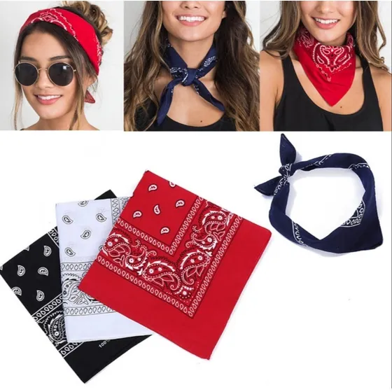 Seis Pañoleta Bandanas Estampada Unisex (6 Unidades)