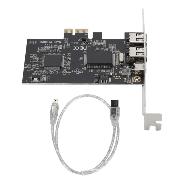 Tarjeta De Expansión Pcie Firewire 1x A 3 Puertos 1394a Rise