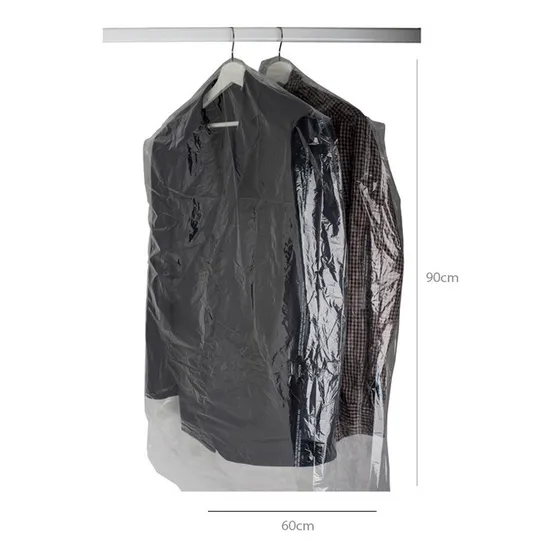 1000 Bolsas De Tintorería 60/90 Cm Transparente No Opaca