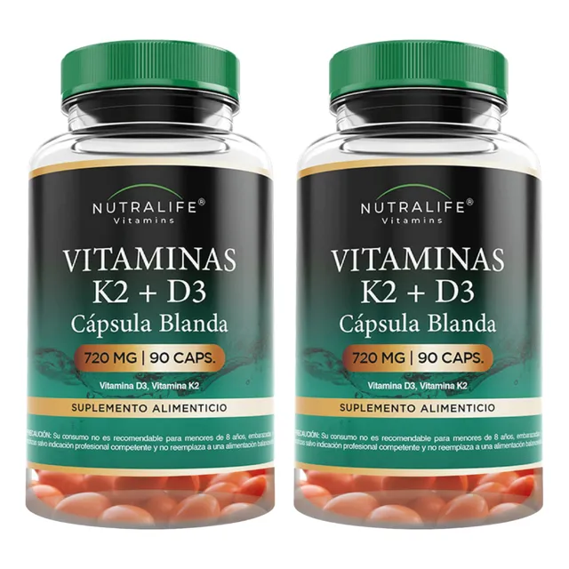 Vitaminas K2 + D3  Lf  180 Capsulas Blandas 2x90 Caps