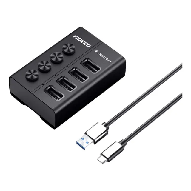 Hub Multipuerto Usb 3.1 A Usb 3.0 4 En 1 5gbps Fideco