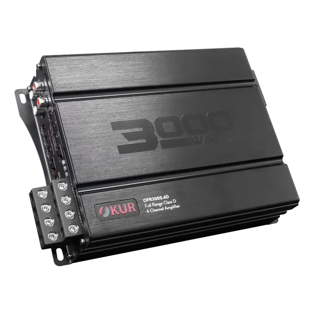 Amplificador De Audio Para Automóvil Okur Ofr3000.4d Ofr Series 3000 Watts 4 Canales Clase D Full Range Color Negro By Db Drive
