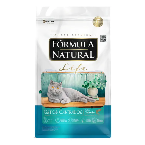 Ração Fórmula Natural Gatos Adultos Castrados Salmão 7kg