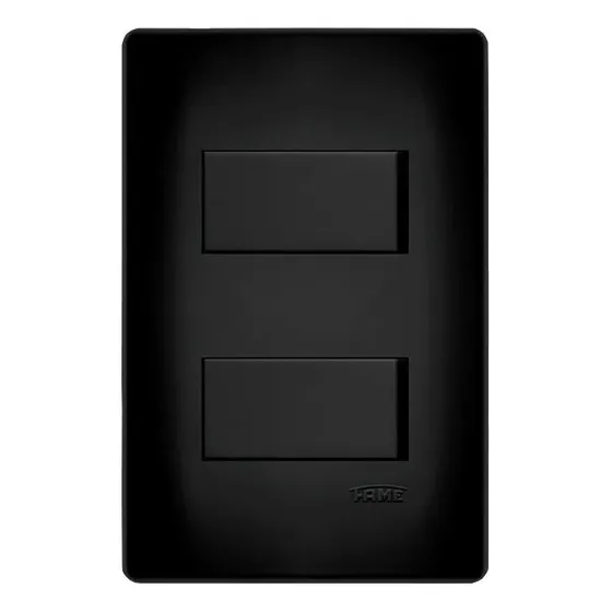 Interruptor Duplo Paralelo 3way 4x2 Black Preto Fosco Fame