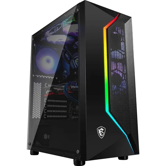 Case Msi Mag Vampiric 100r Gamer Rgb Vidrio Tempado Filtro