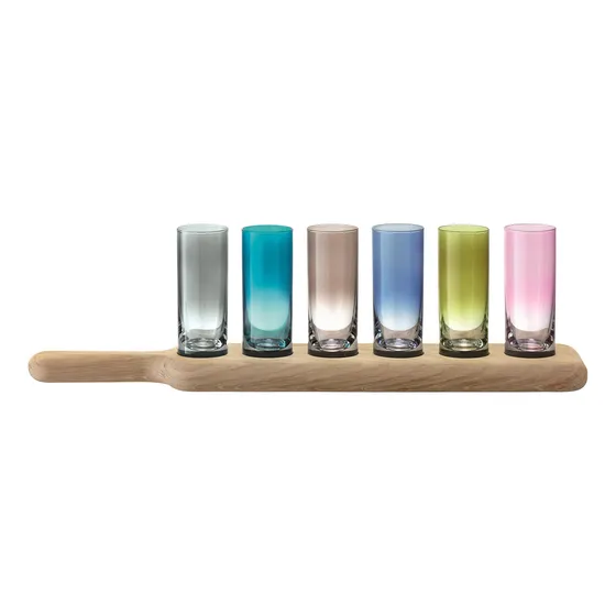 Lsa International Juego Chupito Paleta Roble 15.75  Largo