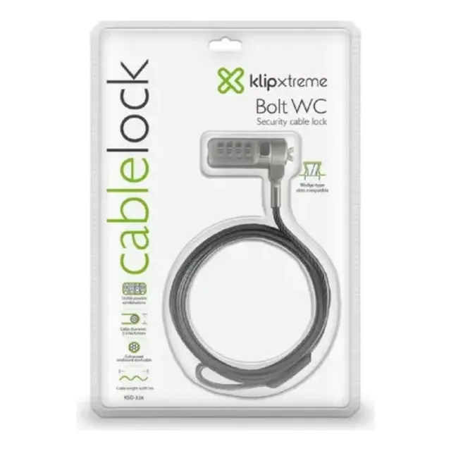 Klipx Candado Seguridad Con Clave Slot 2mts Largo