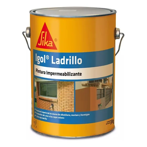 Igol Ladrillo Pintura Impermeabilizante 3 Kg Rojo