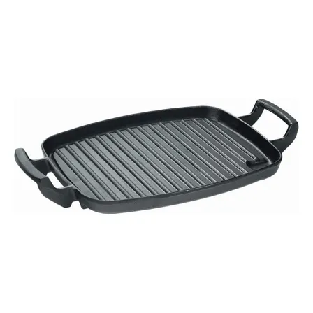 Chapa Grill Retangular Ferro 30x24x7 Cm Alca Ferro Mineira