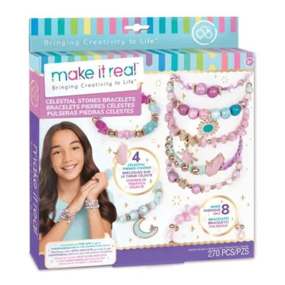 Set Para Crear Pulseras - Piedras Celestes Make It Real