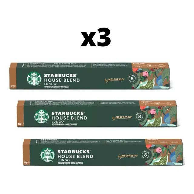 30 Cápsulas Starbucks Nespresso House Blend Lungo