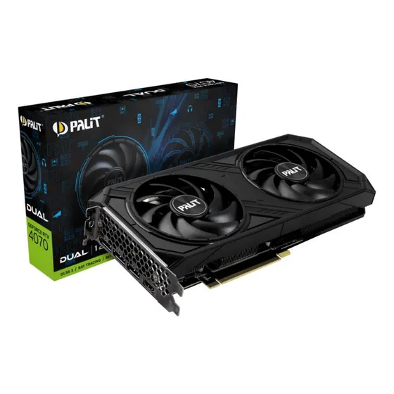 Placa de vídeo Palit Geforce Rtx4070 Dual GDDR6x Nnet de 12 GB