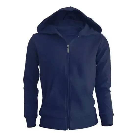 Hoodie Sweater Suéter Capucha Con Cierre Y Bolsillos 1color