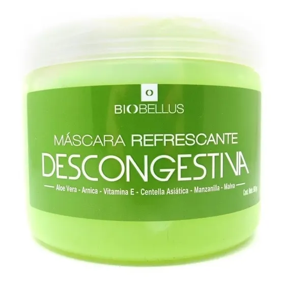 Mascarilla facial para piel normal Biobellus Refrescante y Descongetiva 500g y 500mL