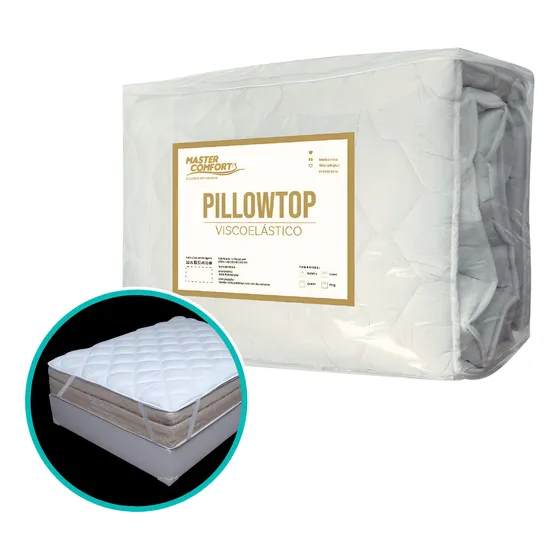 Pillow Top Colchão Viscoelástico Gel Nasa Casal 138x188x6cm