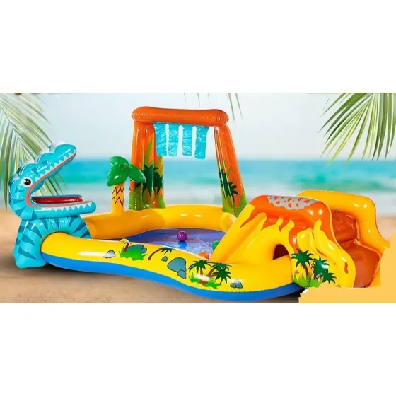 Tobogan Inflable Intex Piscina Centro De Juego Dinosaurio  