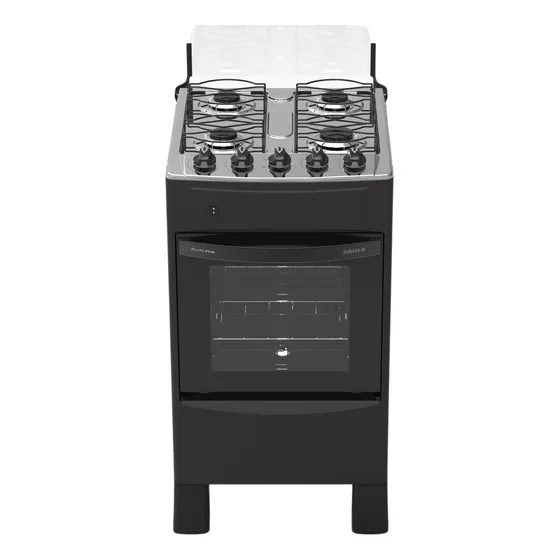 Cocina A Supergas Futura Selecta Negra Color Negro