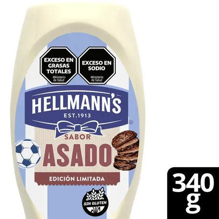 Hellmanns Aderezo Edicion Limitada Mundial Sabor Asado X340g