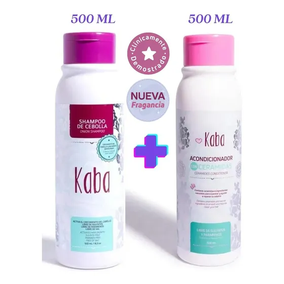 Champú + Acondicionador Kaba Sin Sal Con Cerámidas Original 