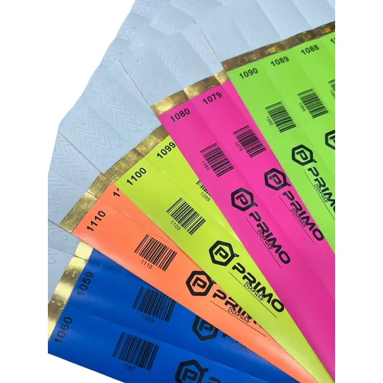 2200 Pulseiras De Identificação Com Código Barras Sequencial