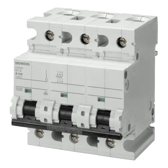 Interruptor Riel Din 3p 125amp 400v 10ka C Siemens 5sp4392-7