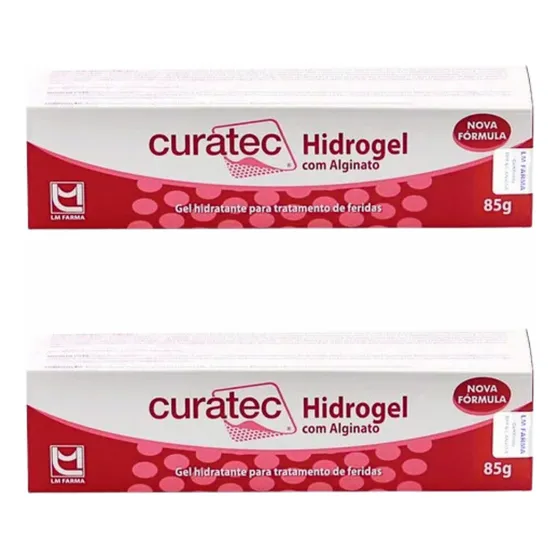 Kit 02 Hidrogel 85g C/alginato Para Feridas Curatec Envio24h