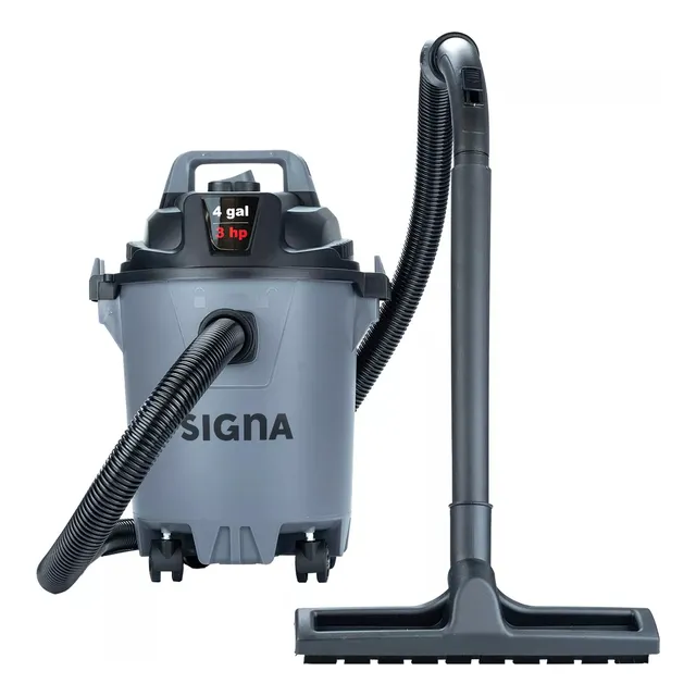 Aspiradora 15 Lt 4 Gal Domestica 3 En 1 Seco Mojado 800w 3hp Color Gris