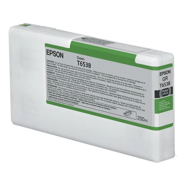 Cartucho De Tinta Epson T653b00 Color Verde De 200 Ml