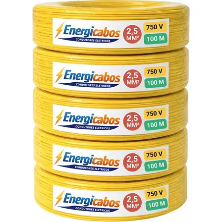 Cabo Flexível 2,5mm Rolo 100m Unipolar 750v