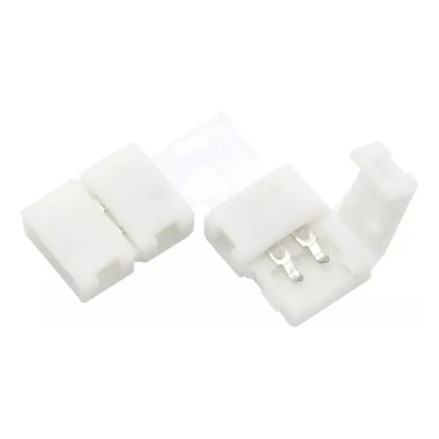 Conector L Presión Cinta Led 10mm 5050 5630 2 Pines Union