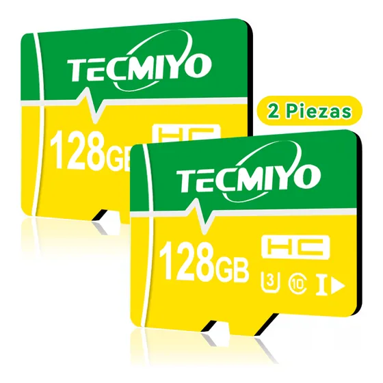 Tarjeta De Memoria Sd 128gb Tecmiyo Tf Card Memory Sd 2pzs