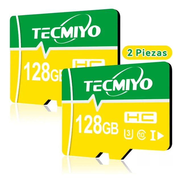 Tarjeta De Memoria Sd 128gb Tecmiyo Tf Card Memory Sd 2pzs