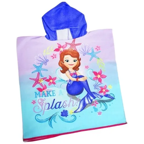 Toalla Poncho Salida De Piscina Para Niñas