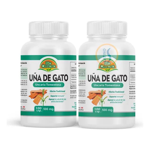 Uña De Gato 500 Mg 100 Capsulas Bioaurora