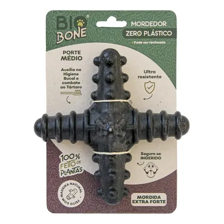 Biobone Mordedor Natural Asterisco para Cães Médio 1un Cor Madeira