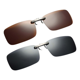 Clip Polarizado De 2 Piezas En Gafas De Sol Rectangulares De Clip Polarizado De 2 Piezas En Gafas De Sol Rectangulares De