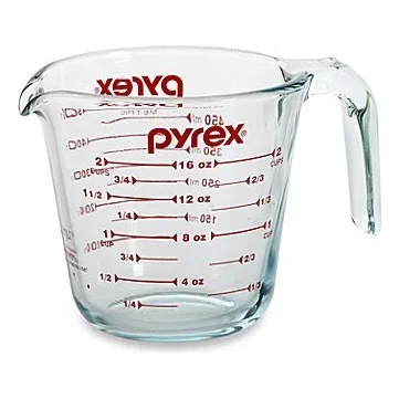 Pyrex Prepware Taza Medidora Grafico Rojo Transparente