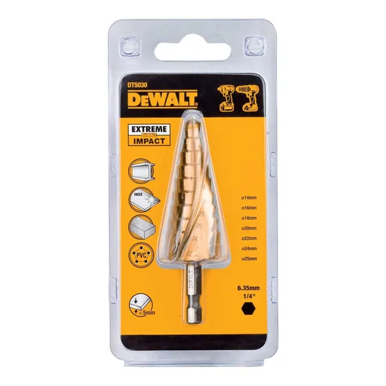 Broca Escalonada 14-16-18-20-22-24-25mm Dewalt Dt5030-qz