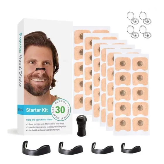 60 Dilatador Respiración Tiras Nasal Magnetico Anti Ronquido